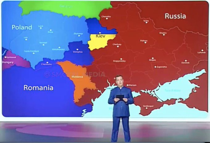 Former Russian President Medvedev’s Map of Future Tiny Ukraine
Should Scare Zelensky